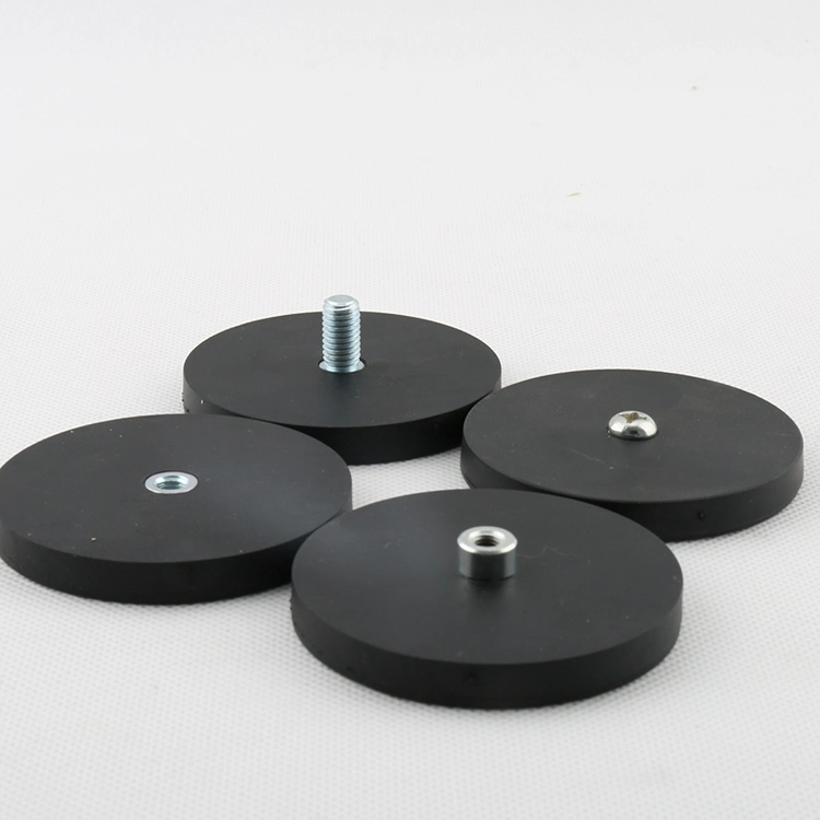 Wholesale Ta22 Tb43 Tc66 Td88 Disc Cylinder Flexible Rubber Coated Magnet with Screwed Bush