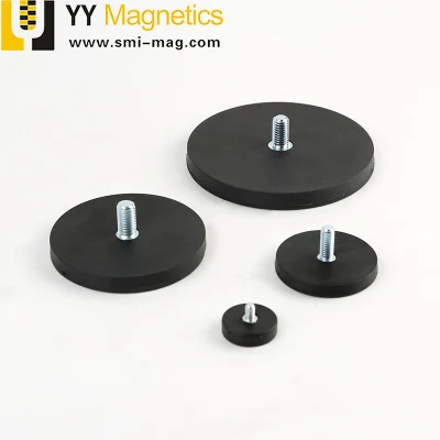 D22mm gummibeschichteter Topfmagnet mit Gewinde für Autoschild